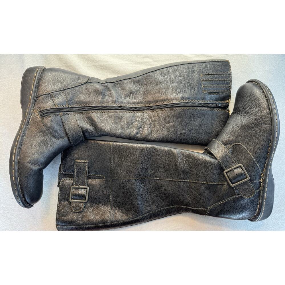 CABELAS Pebbled Leather Tall Knee Riding Boot Black Sz 8.0 - Picture 10 of 10